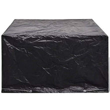 Lechnical Pratico Set di 2 Fodere per mobili da Giardino, Fodera per mobili da Giardino in polietilene Nero, Set 2 Pezzi 172 x 113 x 73 cm (Lunghezza x Larghezza x Altezza) -con 8 Fori