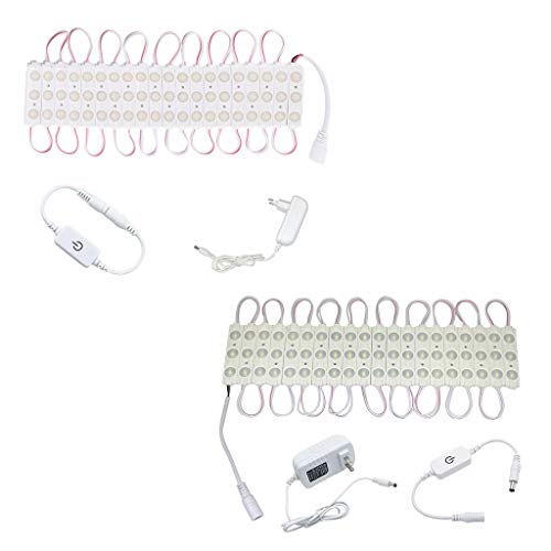 Yeptop, 1 set di luci a LED per specchio da trucco, dimmerabili, con controllo tattile, luce bianca super luminosa, ideale per tavolo da toeletta e specchio da bagno (senza specchio)
