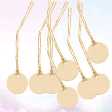 UPKOCH 50Pcs Etichette per Bottiglie di Vino Appese Rotonde Abbellimenti di Ritaglio in Legno Incompiuto Vuoto Bicchiere di Vino Creatore Pendente di Fascino Ornamenti Appesi per Fai da
