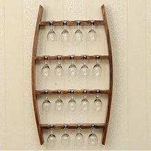 Elegante Scaffale per Vino Portabottiglie Portabottiglie da Parete in Legno con Portabottiglie, HJJ