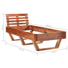 SKM Giroletto in Legno Massello di Acacia 90x200 cm (26.3kg)