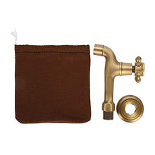 Zerodis G1/2 Rubinetto in Ottone Montaggio a Parete Solido d'Epoca Singolo Rubinetto dell'Acqua Fredda Miscelatore Rubinetto Monocomando con Pad Tenuta per Lavandino Cucina Bagno Lavabo Mop Pool