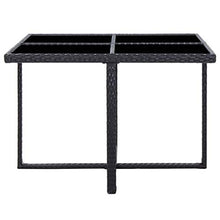 Tidyard Set da Pranzo da Giardino in Polyrattan, Set Mobili da Giardino, Tavolo Sedie da Esterni con Cuscini Nero 5 pz