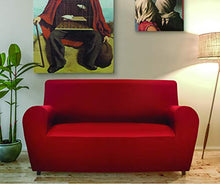 GEMITEX Magico COPRIDIVANO 3 POSTI IN TESSUTO TINTA UNITA ED ELASTICIZZATO polyester BORDEAUX Schienale Fino A 240 CM