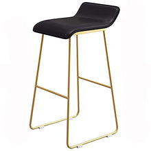 WHOJA Sgabelli da Bar Gambe Moderne in Metallo Sgabello Alto Mobili da Bar Sedile in PU Sedia da Pranzo Adatto per Ufficio Commerciale 75 cm di Altezza Sedia da Pranzo (Color : Black#)