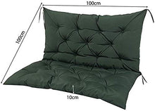 jHuanic - Cuscino per panca da giardino, con schienale morbido, per sedia, divano, altalena, 2 o 3 posti, Beige, 100x100x10cm