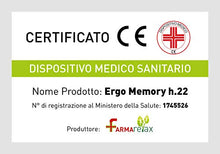 Farmarelax Materasso Singolo, Anatomico, Ortopedico, Imbottitura Memory, Traspirante, Ipoallergenico, 80x190cm, Altezza 22cm Reali, Spedito Sottovuoto Arrotoloato, 100% Made in Italy, Ergo Memory