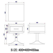 Amazon Brand - Movian Emme - Comodino, 40 x 40 x 45 cm (Lu x La x A), bianco lucido