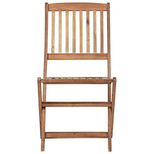 vidaXL Sedie da Giardino Pieghevoli 4pz con Cuscini Massello d'Acacia
