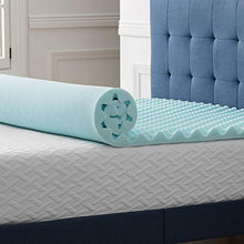 LUCID Topper ondulato in memory foam gel rinfrescante – Coprimaterasso 5cm – Topper Singolo 80x190 cm