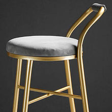 XINGLEI Sgabelli da Bar, sgabelli Alti, sedie da Bar Moderne, con Semplice Supporto per Schienale in Ferro, sgabelli Alti Imbottiti per bancone della Cucina (Color : Pink1)