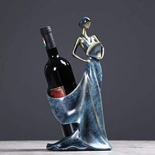 Decorazione Semplice e Creativa Portabottiglie Semplice e Creativo Tavolo Semplice e Creativo Decorazione, Dea Scultura in Resina Soggiorno Armadietto Del Vino Artigianato Ristorante, PZW, Blu