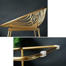 LWW Sedie, sgabelli da bar Moderna semplicità per il tempo libero Sedia in metallo Sgabelli da bar Poggiapiedi Sedie da pranzo per colazione Cucina/Pub/Bar,Oro rosa,42 cm