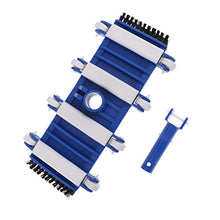 Fenteer Testa Vuoto Vaso Aspirante Pulitore Piscine Flessibile Cemento Plastica Blu Bianco