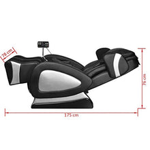 Vislone Poltrona da Massaggio Relax Elettrica Reclinabile in Ecopelle Nera Schermo Comandi,Poltrona Massaggiante Relax Elettrica Reclinabile in Similpelle Nera con Schermo Comandi