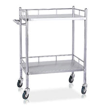 Carrelli portaoggetti Carrello medico di trattamento dell'acciaio inossidabile del carrello a 2 livelli/carrello di doppio strato/carretti medici dell'attrezzatura di laboratorio/automobile dell