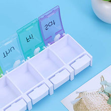 DOITOOL - Contenitore per pillole da viaggio, 1 pezzo, per pillole settimanali, colorato, portatile, 7 scomparti, mini organizer per tablet medicinali