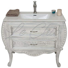 Shop Chic Mobile bagno Sorriso stile contemporaneo con specchio finitura luxury white