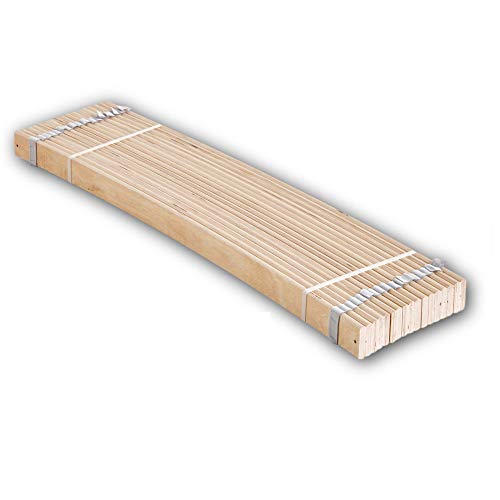 Stella Trading - Rete a doghe in legno di betulla stabile, Per superficie di appoggio 120 x 200 cm, 2 parti componibili da 60 cm (2 x 60 cm)