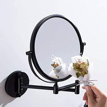 Trucco specchio con luci Specchio per il trucco Specchio cosmetico da 8 pollici Black Pieghevole Specchio da bagno Pieghevole 3x Specchio d'ingrandimento (Colore: nero Dimensione: 8 pollici 3x) per il