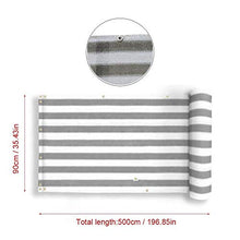YUNSHAO Recinzione Copertura per Balcone Protezione della Privacy Schermo in Polyster Senza Viti Permeabile per Estate ed Inverno Opaco,90 x 500cm (Color : Red And White)