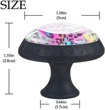Leopardo Acquerello Rosato Pomelli per Porta Set di 4 Pomelli per Mobili Manopole per Cassetti Cucina Armadio Vetro