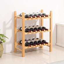 Summerone Bamboo Wine Rack, Piano Vino Scaffale Scaffale, Bottiglie Holder, freestanding Espositore for Cucina, dispensa, Cantina, dinging Camera (Dimensione : 3 Tier)