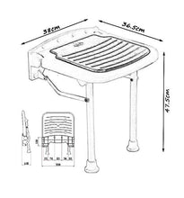 XHCP Sgabello per Doccia Sgabello per Bagno Sgabello Pieghevole Sedia Pieghevole Sgabello per Bagno Sgabello a Muro Sedia a Muro Cambia Scarpa Panca (Dimensioni: 47,5 cm)
