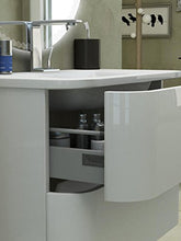 Bagno Italia Mobile arredo bagno 80 cm 2 cassetti lavabo mineralmarmo bianco rovere soft arredi I