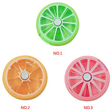 GFCGFGDRG Frutta Stampa Rotonda settimanale Titolare di Viaggio Contenitore per Le Pillole Medicina Rotazione Dispenser Vitamine Storage Box