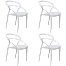 Totò Piccinni Sedie New Infinity in Polipropilene Moderne Design Impilabile (Bianco, 4 Pz)