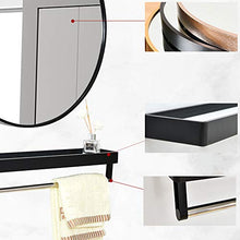 Bathroom mirror JWZQ Specchio a Parete Rotondo con mensola, specchi da Bagno 40~70 cm per Parete, Specchio cosmetico per Ingresso, Bagno e Camera da Letto