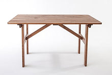 Ambientehome - Tavolo da giardino, in legno massiccio, modello HANKO, colore: marrone