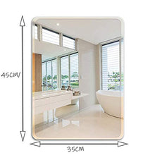 AYJS Specchio da Bagno, Specchio per Il Trucco Autoadesivo A Parete, Semplice, Elegante, Anticorrosione, Nessuna Deformazione, Design Smussato Arrotondato, Liscio E Non Deformabile