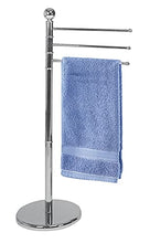 WENKO Parus Piantana Portarotolo e Scopino WC, Acciaio Inossidabile & 15148100 Piantana Portasalviette Exclusif - 3 Bracci Mobili, Acciaio, 48.5 x 90 x 28.5 cm, Cromo