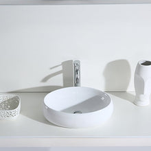 ERIDANUS Serie MALIE-S, Lavabo di Ceramica Bianco Lusso Lavandino Lavello Lavamano Lavabo da Appoggio Tondo Ovale Bacinella Lavandino Lavello per Bagno Casa Bidet Lavabo