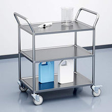 Carrello Muto A Tre Strati in Acciaio Inossidabile, Carrello Asettico per Camera Bianca del Laboratorio Ospedaliero, Veicolo per Il Trasporto di Bottiglie di Medicinali, Carrello per Attrezzature Ch