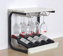 Cremagliere del vino, Wine Rack Wine Bottle Holder 4 Bottiglie di visualizzazione sul desktop stand Shelf multifunzione Calice cremagliera del supporto WTZ012