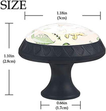 Dinosauro Giallo Verde Arancione Blu Pomelli per Porta Set di 4 Pomelli per Mobili Manopole per Cassetti Cucina Armadio Vetro