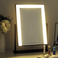 Specchio da trucco Specchi da trucco, Touch Screen Oscurante Specchio illuminato ad alta definizione Rotazione di 360 ° con luci Specchio da terra Ingrandisci Specchio di bellezza illuminato (Colore
