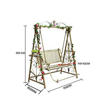 HLZY Grande aliante all'aperto con Supporto, Sedie a Battente all'aperto per Adulti, Gold Princess Swing Bed Garden Swing Outdoor Swing Seden Banco