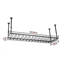 JHGJBJ Wineglass Titolare, mensola a Muro Cubo Kitchen Bar Bodega, Altezza Regolabile: 30-60 cm, (Size : 90x35cm)