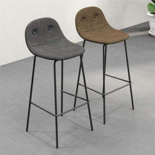 LWW Sgabelli, con schienale Sgabello contemporanea Sedie Gambe Sgabelli metallo moderna sedia contatore Bar Bistro Cucina Sala imbottite schienali e sedili laterali,Giallo,SeatHeight65cm