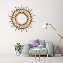 Fltaheroo Specchi per Trucco Rotondi in Rattan Decorazioni Artistiche Innovative Decorazioni per Bagno Specchi Sospesi Mestieri