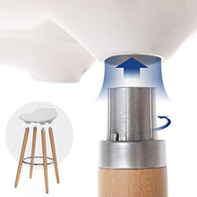 SONGMICS 2 x Sgabello da Bar con Gambe in Legno Sedile in ABS Sedia Alta Cucina Altezza di 73 cm Bianco LJB20W