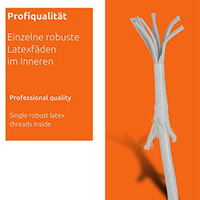 ECENCE 25x Gommini di tensionamento, Set di Corde Elastiche per Fissaggio per teloni, Anelli espansori con Gancio a Sfera di plastica, Corde Elastiche espansori per teloni, Bianco