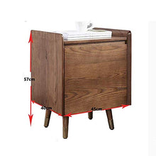 XUSHEN-HU Legno Solido Comodino, tavolino con 2-Tier Bagagli Scaffale, Robusta e Stabile Struttura in Legno, Assemblea Facile, Risparmio di Spazio, Compatible with Soggiorno, Camera, Rustico Brown