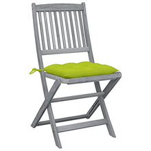 vidaXL Sedie da Giardino Pieghevoli 6pz con Cuscini in Massello Acacia