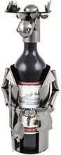 BRUBAKER Portabottiglie da Vino dal Design Alce Divertente - Scultura in Metallo con Biglietto Dauguri
