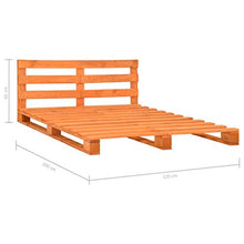 SKM Giroletto in Pallet Marrone Legno Massello di Pino 120x200 cm (36.85kg)